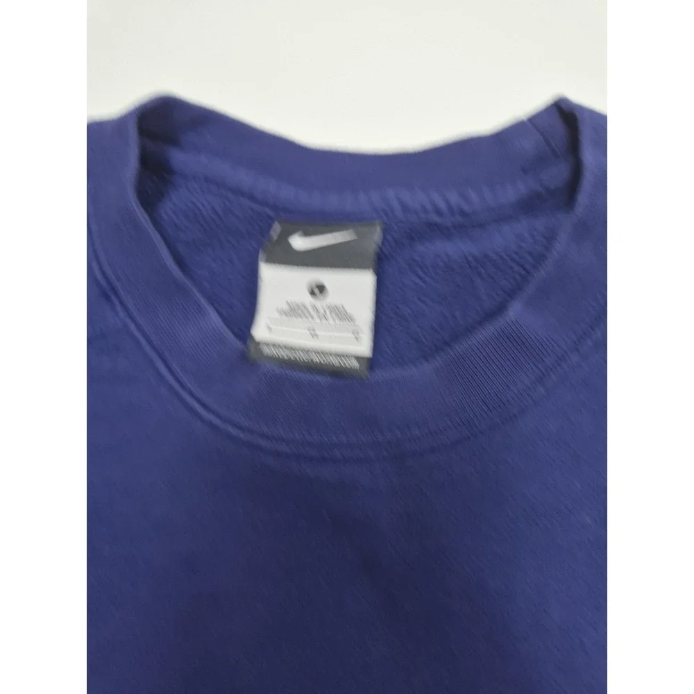 FC Barcelona Sweatshirt Mens Large Blue La Liga Soccer Nike Fleece Crewneck Top